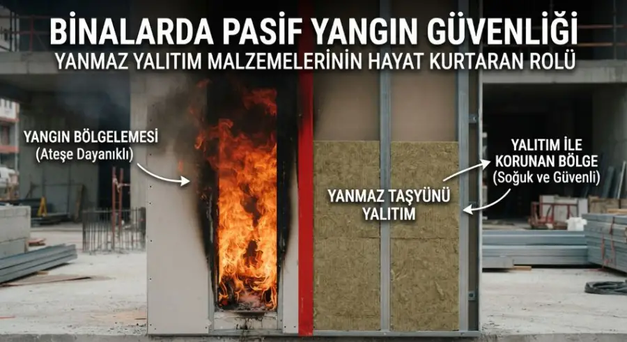 Binalarda Pasif Yangın Güvenliği: Yanmaz Yalıtım Malzemelerinin Hayat Kurtaran Rolü